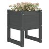 vidaXL Planters 2 pcs Grey 40x40x52.5 cm Solid Wood Pine