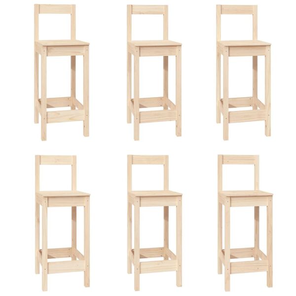 vidaXL 7 Piece Bar Set Solid Wood Pine