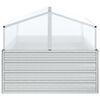 vidaXL Garden Raised Bed with Greenhouse 100x100x85 cm Silver