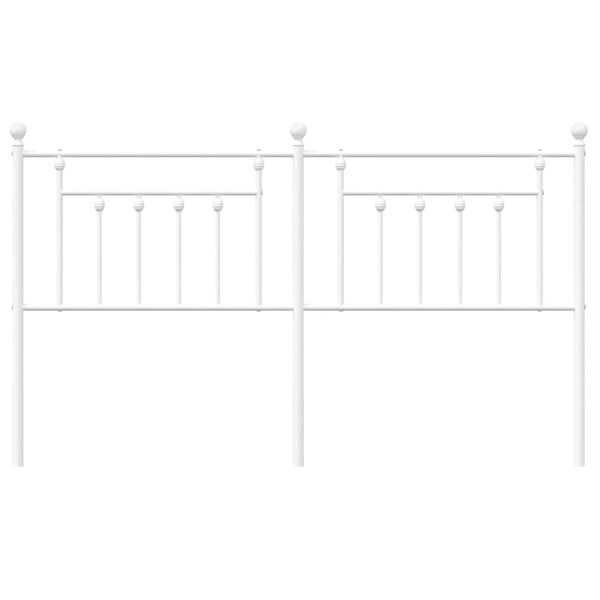 vidaXL Metal Replace Headboard White 160 cm