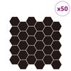 vidaXL Hexagon Tile 50 pcs White 30 x 30 cm Polyurethane and PET