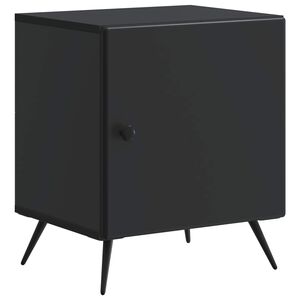 vidaXL Bedside Cabinet Black 43 x 34.5 x 50 cm Engineered Wood