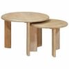vidaXL Nesting Tables 2 pcs Black Solid Mango Wood