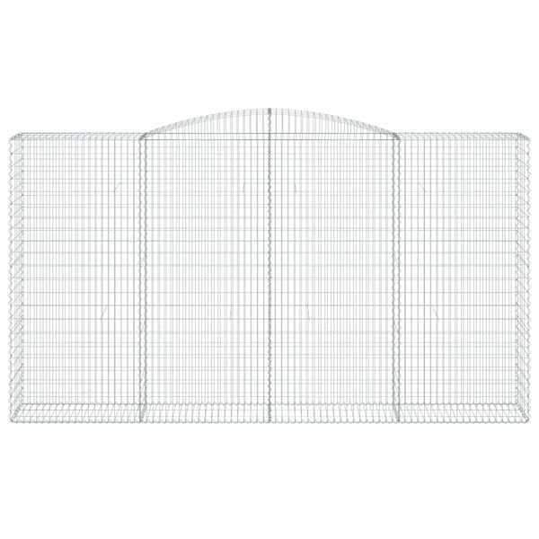 vidaXL Arched Gabion Baskets 7 pcs 400x50x220/240 cm Galvanised Iron