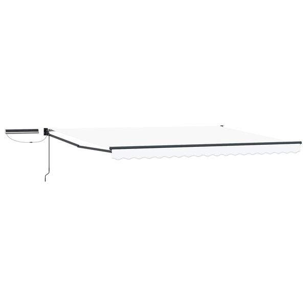 vidaXL Electric Retractable Awning White 4 x 2 m