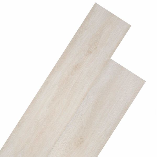 vidaXL Flooring Planks 18 pcs White 5.26 m&sup2; PVC