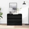 vidaXL Drawer Cabinet Black 80 x 41 x 58 cm Engineered Wood