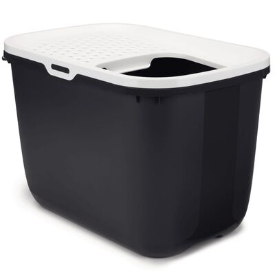 Savic Litter Box with Top Entry Hop In Anthracite 400505