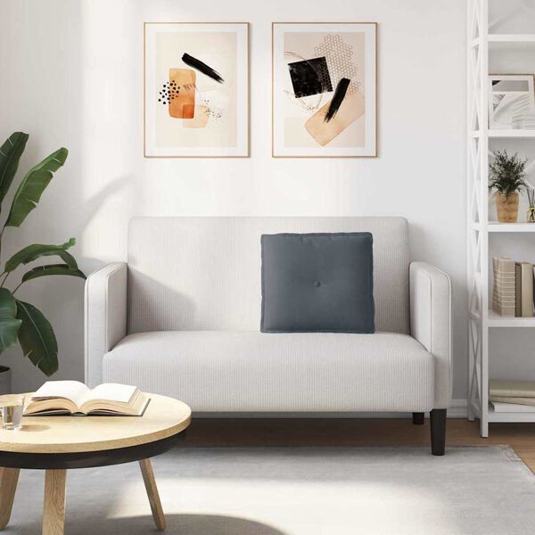 vidaXL Back Pillow Dark Grey 50 x 45 cm Corduroy Fabric