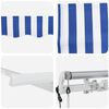 vidaXL Retractable Awning Blue and white 350 x 200 cm Fabric and metal
