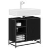 vidaXL Bathroom Cabinet Black Oak 65 x 33 x 60 cm Engineered Wood
