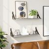 vidaXL Wall Shelves 2 pcs Grey Sonoma 60x15x15.5 cm