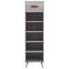 vidaXL Shoe Cabinet Grey Sonoma 30x35x105 cm Engineered Wood