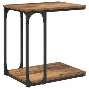 vidaXL Side Table with Shelf Old wood 50 x 35 x 52 cm Engineered wood