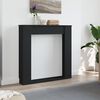 vidaXL Fireplace Surround Black 100x20x100 cm Engineered Wood