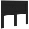 vidaXL Bed Frame with Headboard Black 135 x 190 cm Solid Pine Wood
