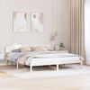 vidaXL Bed Frame with Headboard White 200 x 200 cm Solid Pine Wood