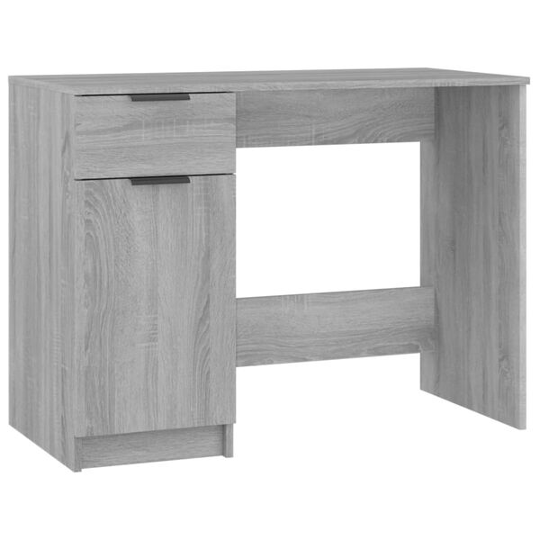 vidaXL Desk Grey Sonoma 100x50x75 cm Engineered Wood