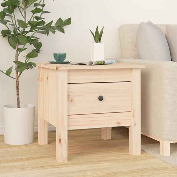 vidaXL Side Tables 2 pcs 40x40x39 cm Solid Wood Pine