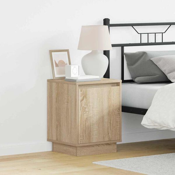 vidaXL Bedside Cabinet Sonoma Oak 39 x 34.5 x 50 cm Engineered wood