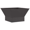 vidaXL Fire Pit Black 60 x 60 x 35 cm Steel