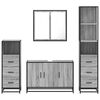vidaXL 4 Piece Bathroom Furniture Set Grey Sonoma Engineered Wood
