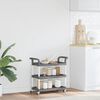 vidaXL 3-Tier Trolley Grey 77x34x72 cm Aluminium