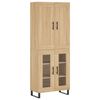 vidaXL Highboard Sonoma Oak 69.5x34x180 cm Engineered Wood