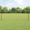 vidaXL Fence with Post Grey 0.5 x 50 m Steel and PVC