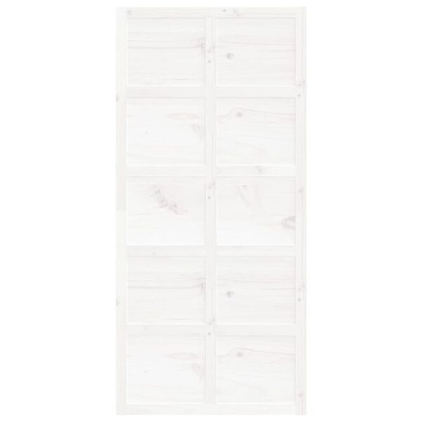 vidaXL Barn Door White 100x1.8x214 cm Solid Wood Pine