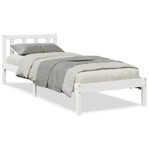vidaXL Extra Long Bed Frame without Mattress White 80x220 cm Solid Wood Pine