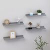 vidaXL Wall Shelves 4 pcs Grey 40x9x3 cm