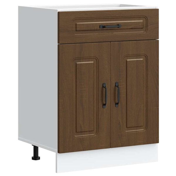 vidaXL Kitchen Base Cabinet Kalmar Brown Oak Engineered Wood