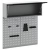 vidaXL Tool Cabinet and Pegboard Set 3 pcs Black 100 x 25 x 115 cm