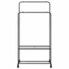 vidaXL Clothes Rack with Shelf with Wheel Black 80 x 53 x 156 cm