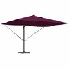 vidaXL Cantilever Roma Parasol Manual Red and Black 352 x 251 x 265 cm
