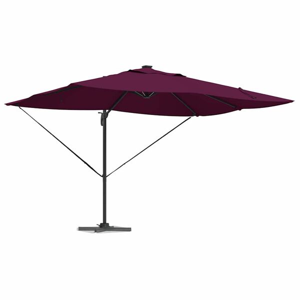 vidaXL Cantilever Roma Parasol Manual Red and Black 352 x 251 x 265 cm