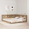 vidaXL Storage Headboard with Shelf Artisan Oak 180 cm Engineered Wood