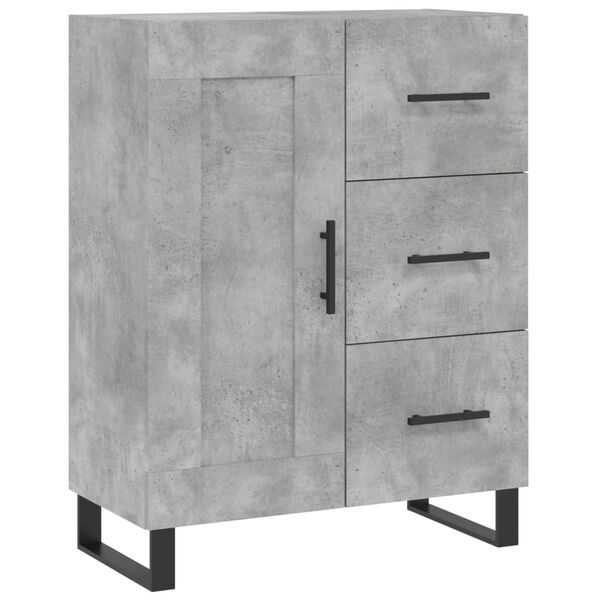 vidaXL Sideboard Concrete Grey 69.5x34x90 cm Engineered Wood
