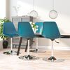 vidaXL Swivel Dining Chairs 4 pcs Turquoise PP