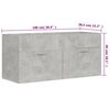 vidaXL Bathroom Furniture Set Concrete Grey Engineered Wood