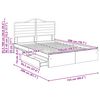 vidaXL Storage Bed with Drawer Sonoma Oak 150 x 200 cm Engineered Wood