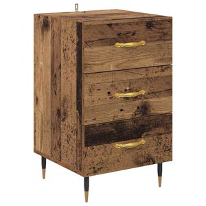 vidaXL Bedside Cabinet Old Wood 40 x 40 x 66 cm Engineered Wood