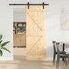 vidaXL Sliding Door with Hardware Set 70x210 cm Solid Wood Pine