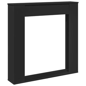 vidaXL Fireplace Surround Black 100x20x100 cm Engineered Wood