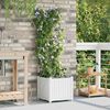 vidaXL Garden Planter White 40 x 40 x 142 cm Plastic