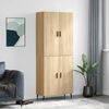 vidaXL Highboard Sonoma Oak 69.5x34x180 cm Engineered Wood