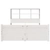 vidaXL Bookcase Bed without Mattress White 160x200cm Solid Wood Pine