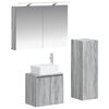 vidaXL Bathroom Furniture Set 4 pcs Grey Sonoma