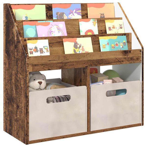 vidaXL Kids Bookshelf Old Wood 72.5 x 29.5 x 69 cm Engineered Wood